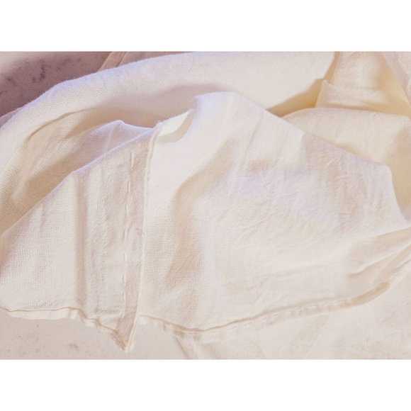 Hand Stitched and embroidered blouse size Medium white purple cotton - Picture 9 of 12